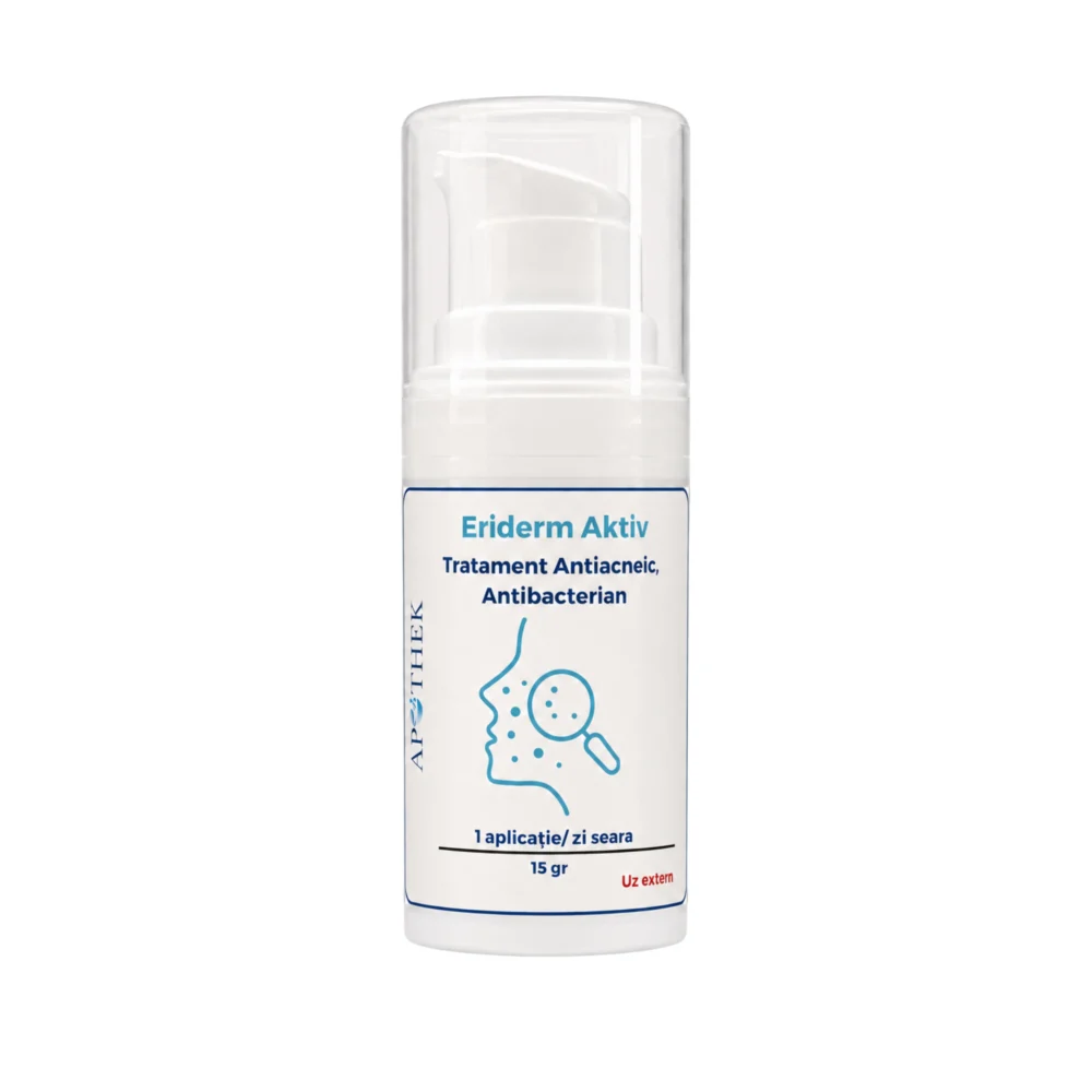 alt= Eriderm Aktiv tratament acnee coșuri foliculită Apothek