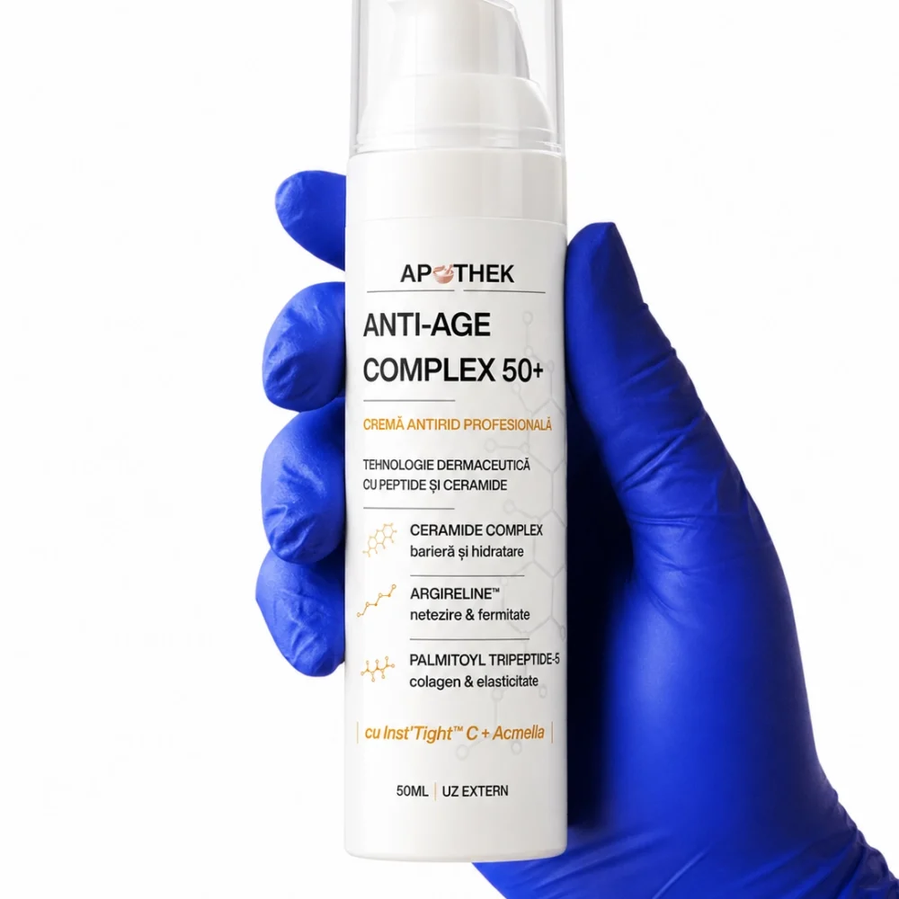 alt= Cremă Antirid 50+ Apothek cu Argirelină - Botox natural și Ceramide