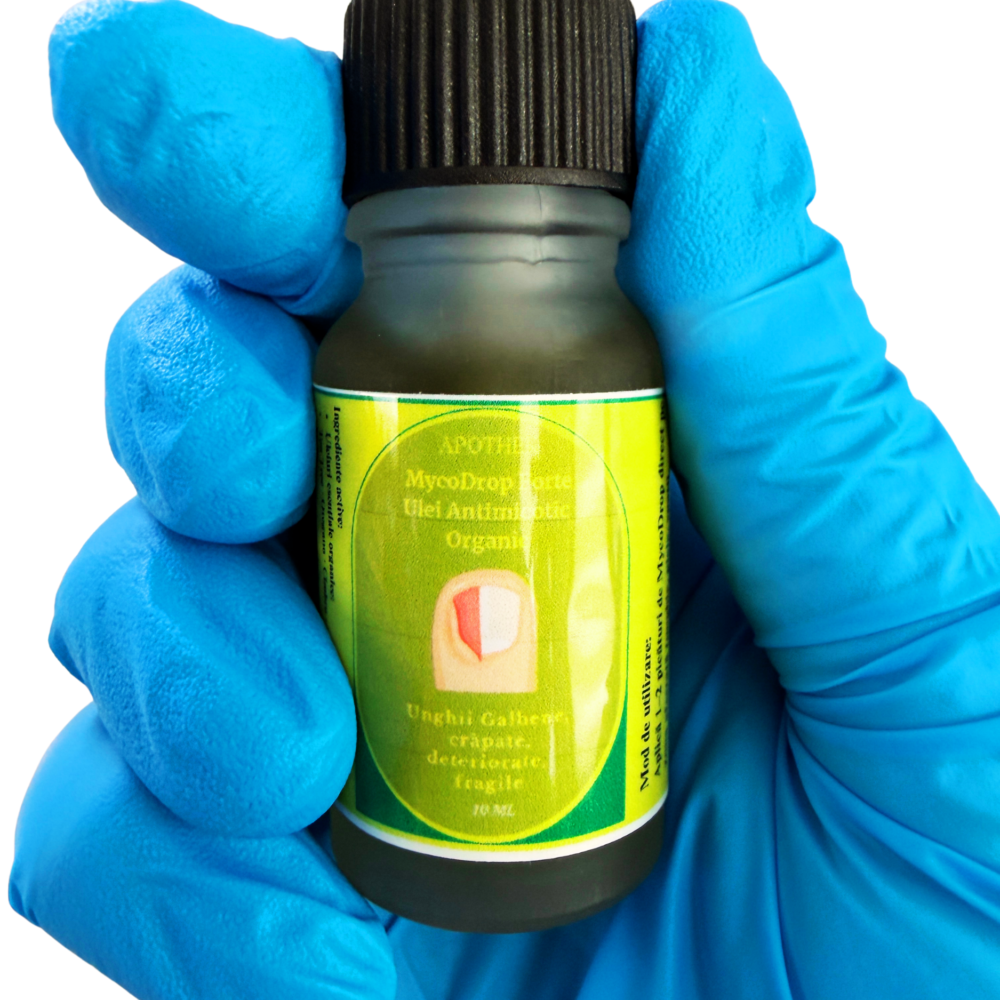 alt= Uleiuri esențiale tea tree, oregano și tamanu cu proprietăți antifungice pentru unghii