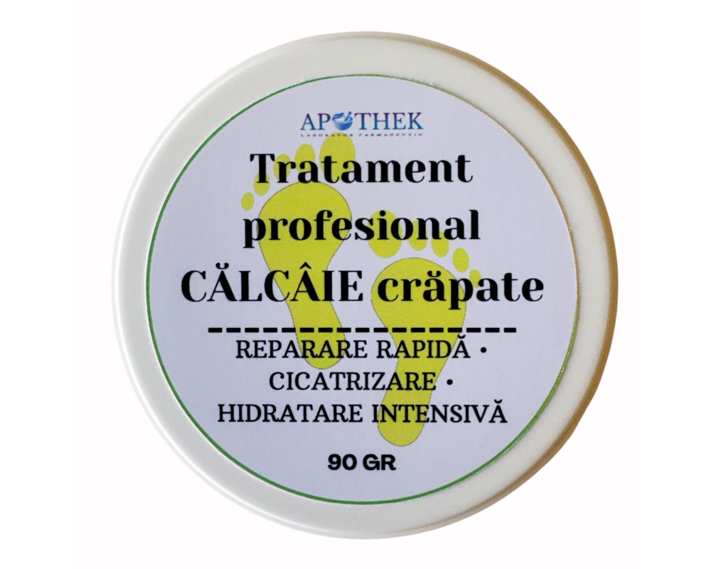 alt= Cremă pentru călcâie crăpate cu dermatol, vitamina A și extract de gălbenele – hidratare intensă