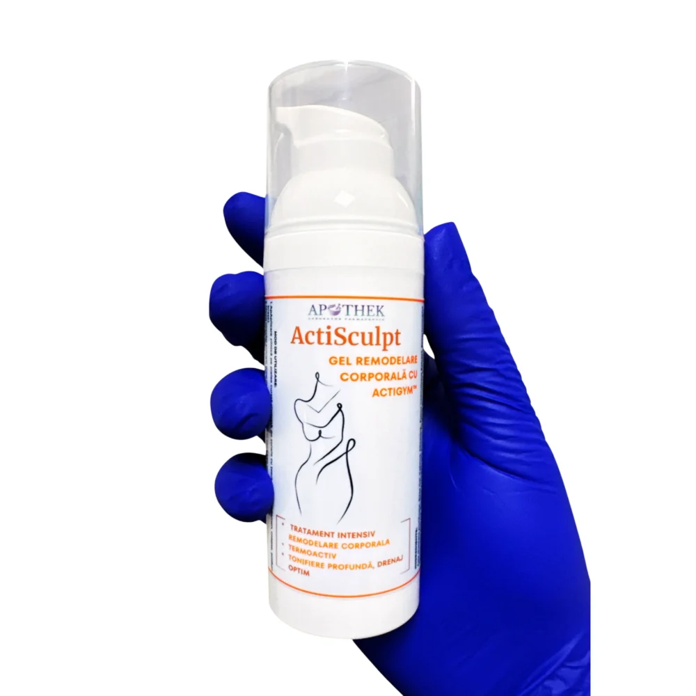 alt= Gel anticelulitic cu cafeină și Actigym ActiSculpt Apothek