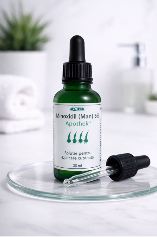 alt= cât timp trebuie folosit Minoxidil 5% pentru rezultate reale la bărbați