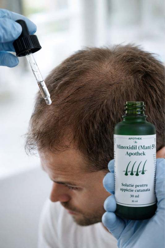 Minoxidil 5% funcționează? Ghid real + cum să obții rezultate reale 3 alt= rezultate minoxidil 5 înainte și după tratament căderea părului