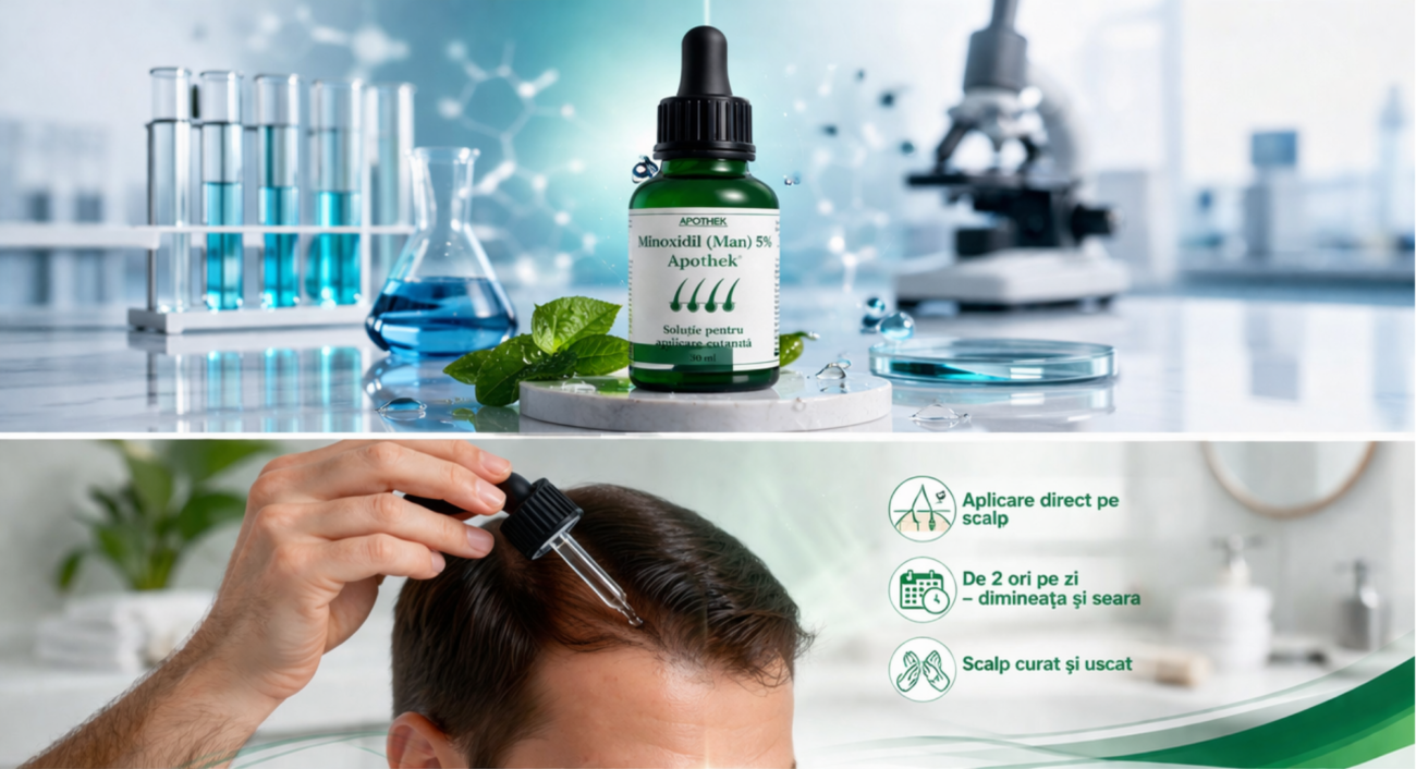 Cel mai bun Minoxidil 5% – Diferențe reale, eficiență și cum alegi corect 1 cel mai bun minoxidil 5% apothek tratament caderea parului laborator farmaceutic