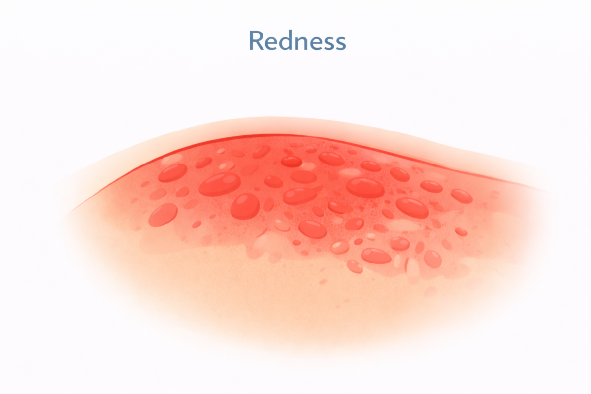 Mâncărime în zona intimă: cauze frecvente, simptome și soluții 1 alt= Roșeață a pielii în zona intimă, mâncarime in zona intimă – simptom frecvent asociat cu candidoza genitală
