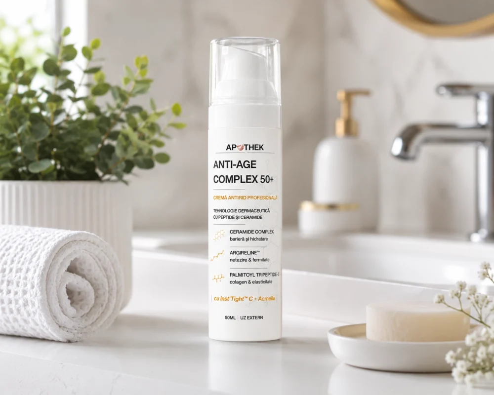 Cremă Antirid 50+ Apothek – Botox Natural & Lifting Instant 1 Cremă Antirid 50+ Apothek cu Argirelină și complex de ceramide
