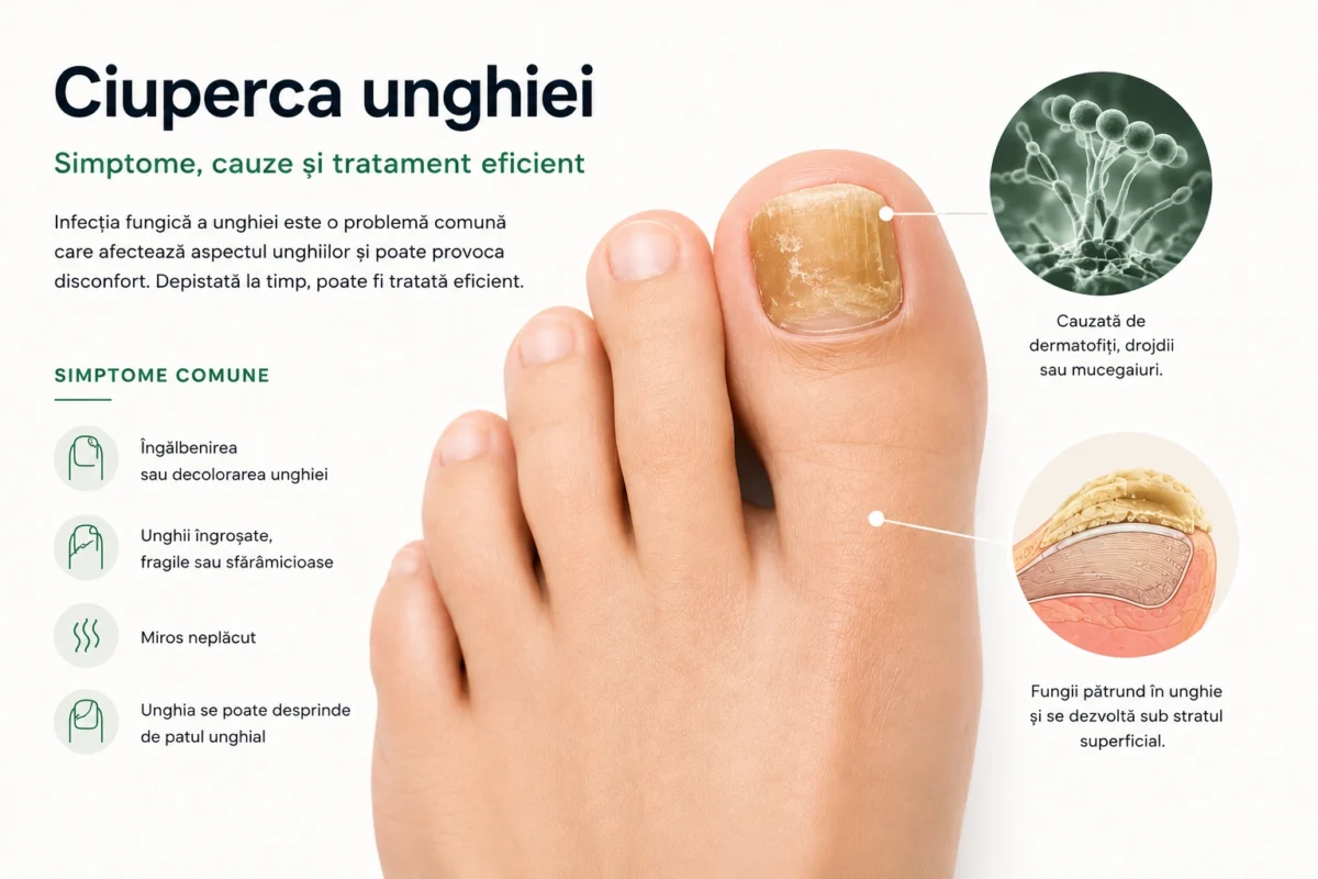 Cum Scapi Definitiv de Ciuperca Unghiei — Cauzele Recidivei și Protocol Complet 2 Cum arată ciuperca unghiei (onicomicoza) — unghie galbenă, îngroșată și casantă